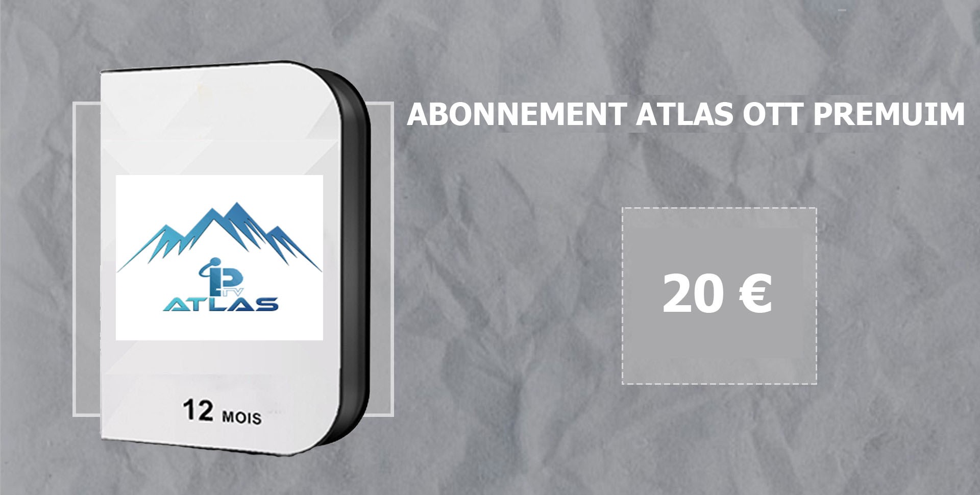 ABONNEMENT ATLAS PRO 12 MOIS -  Smarters iptv 2020